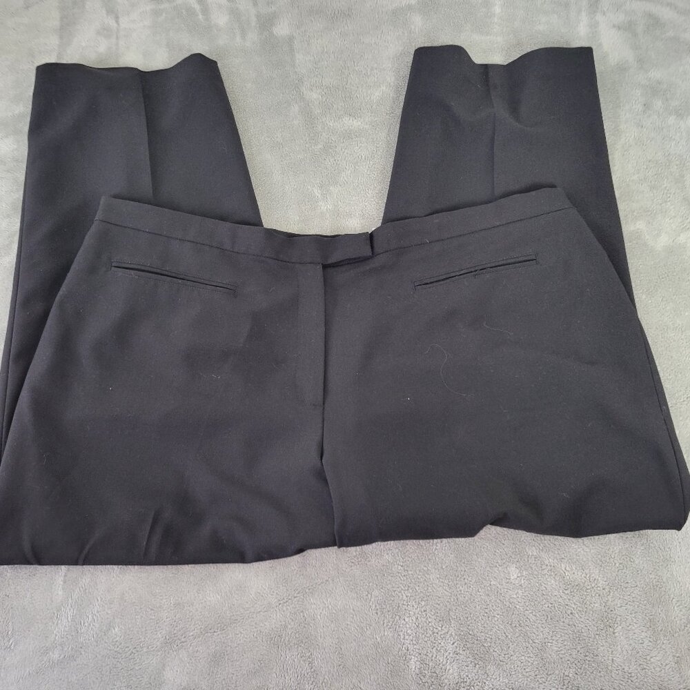Ruby Rd Womens 22W Black Pants Straight Leg Elastic Waist Dress Business BLA163E